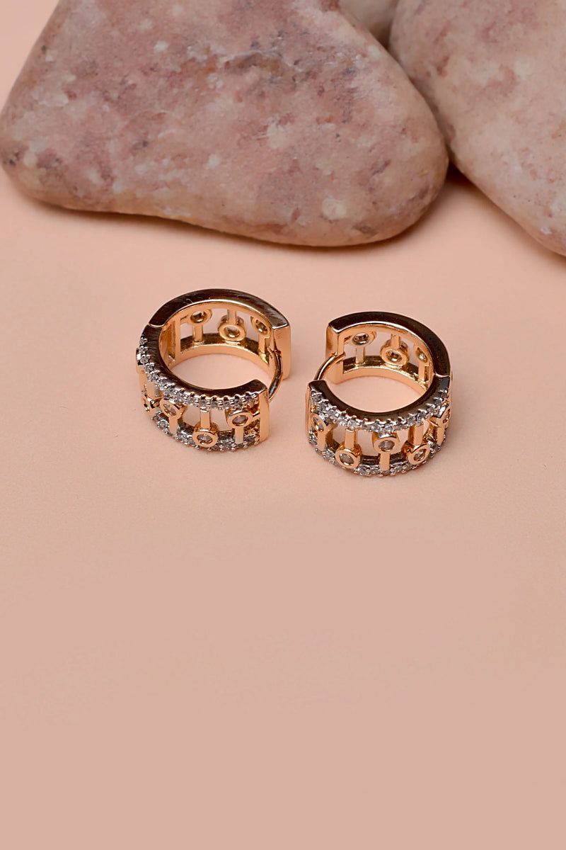 Daily Wear Dual Tone Hoop Earrings