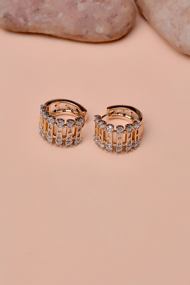 Daily Wear Dual Tone Hoop Earrings