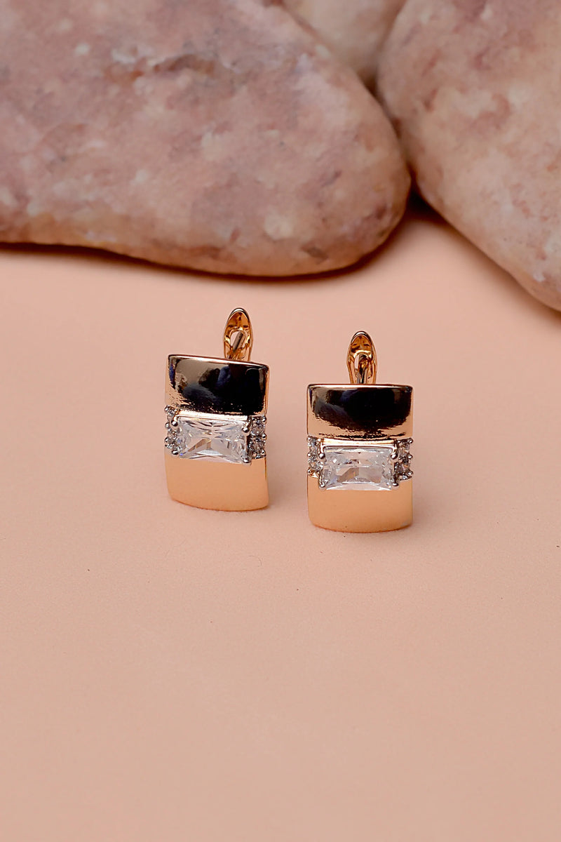 Daily Wear Dual Tone Hoop Earrings