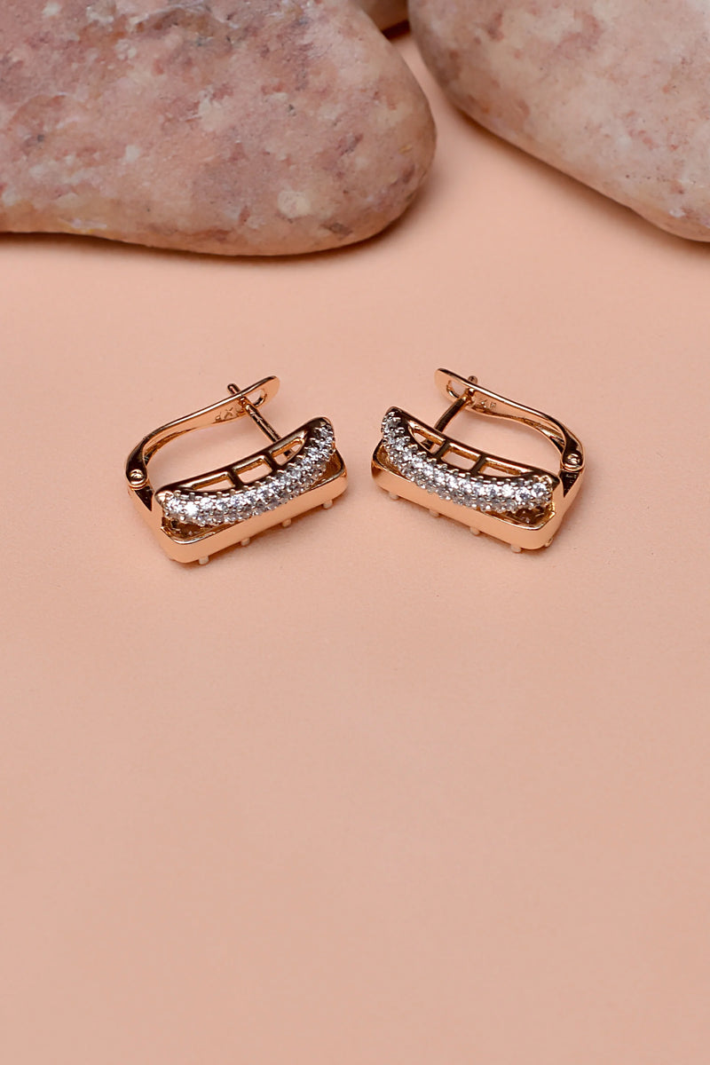 Daily Wear Dual Tone Hoop Earrings