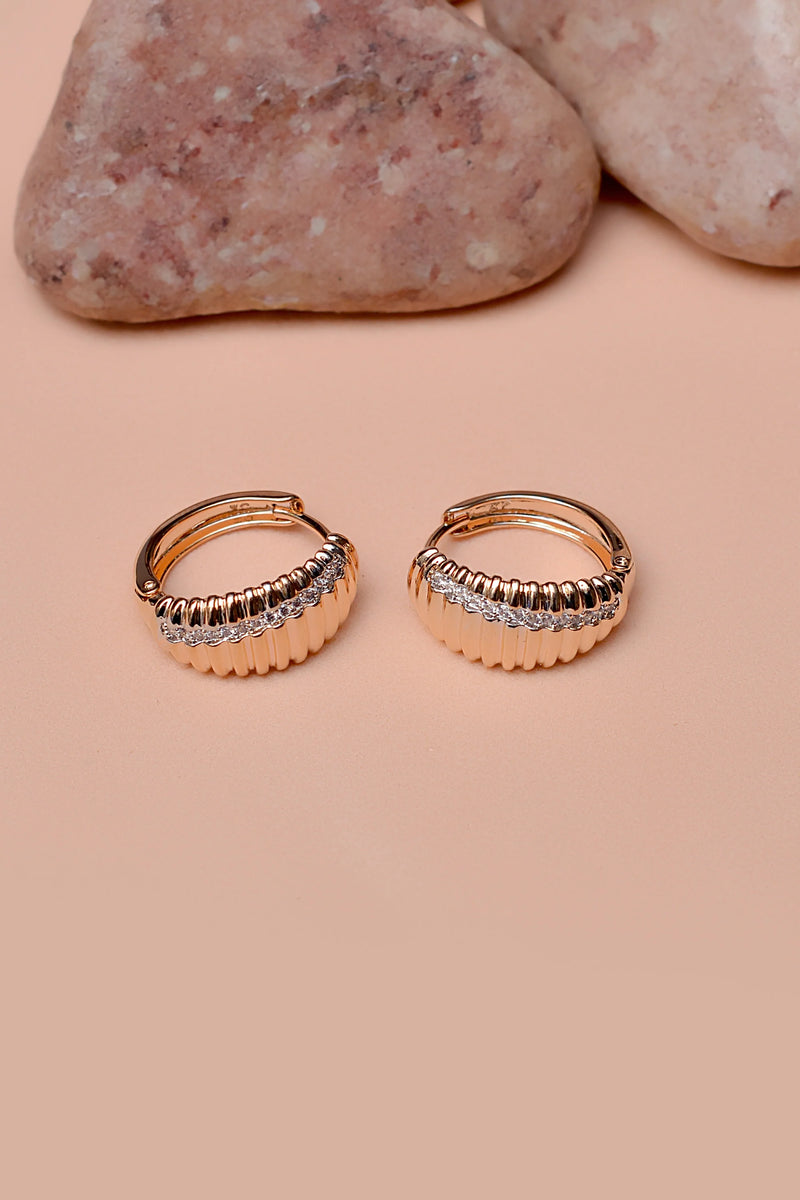 Daily Wear Dual Tone Hoop Earrings