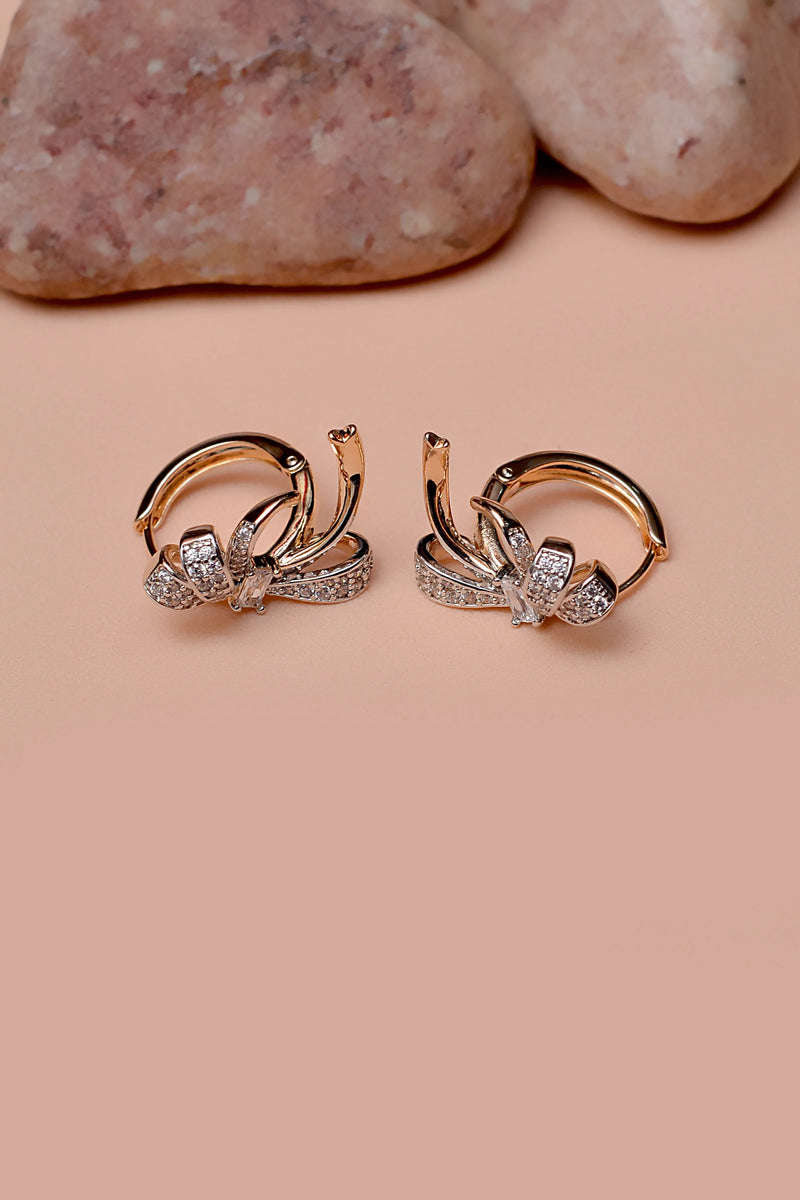 Daily Wear Dual Tone Hoop Earrings