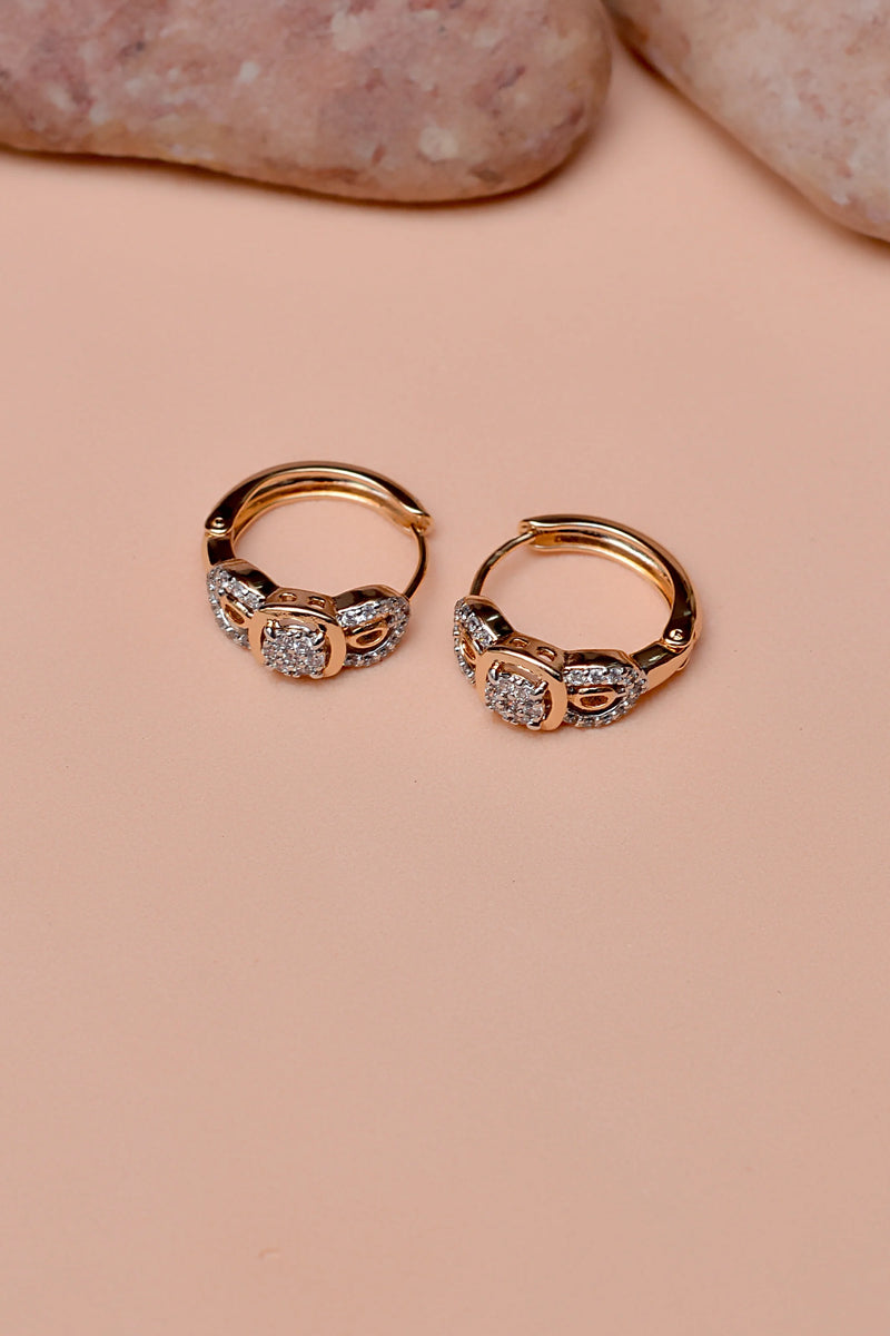 Daily Wear Dual Tone Hoop Earrings