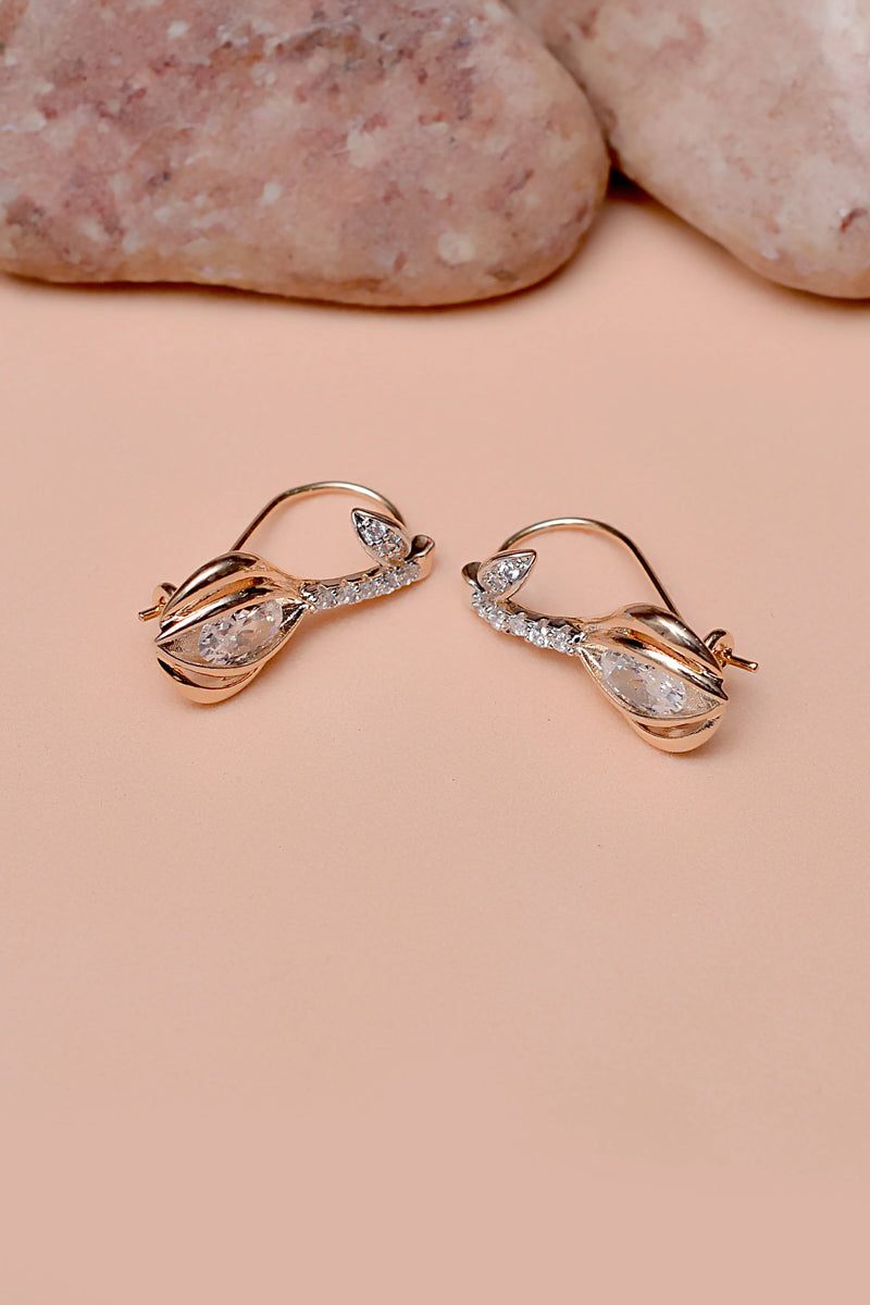 Daily Wear Dual Tone Hoop Earrings