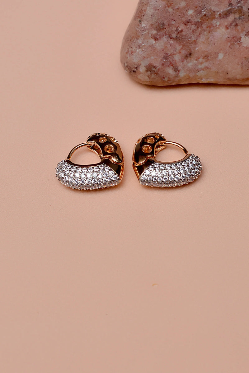 Daily Wear Dual Tone Hoop Earrings