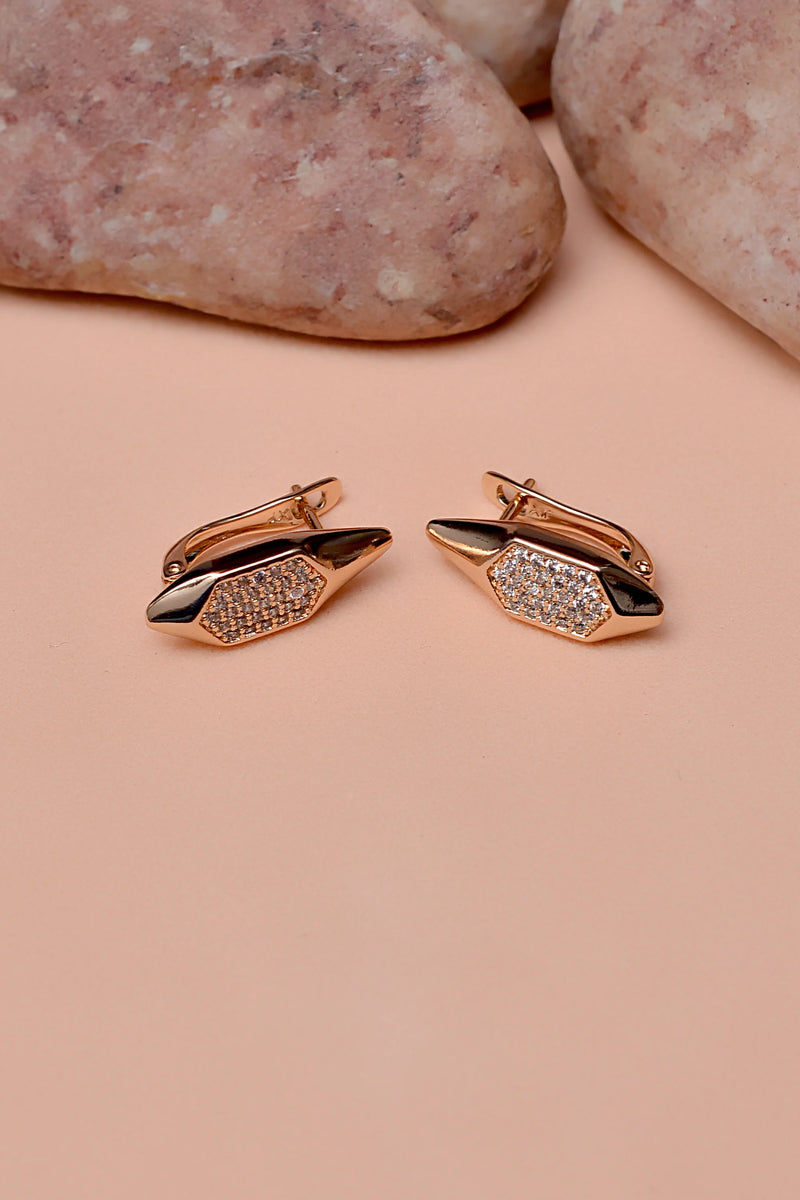 Daily Wear Dual Tone Hoop Earrings