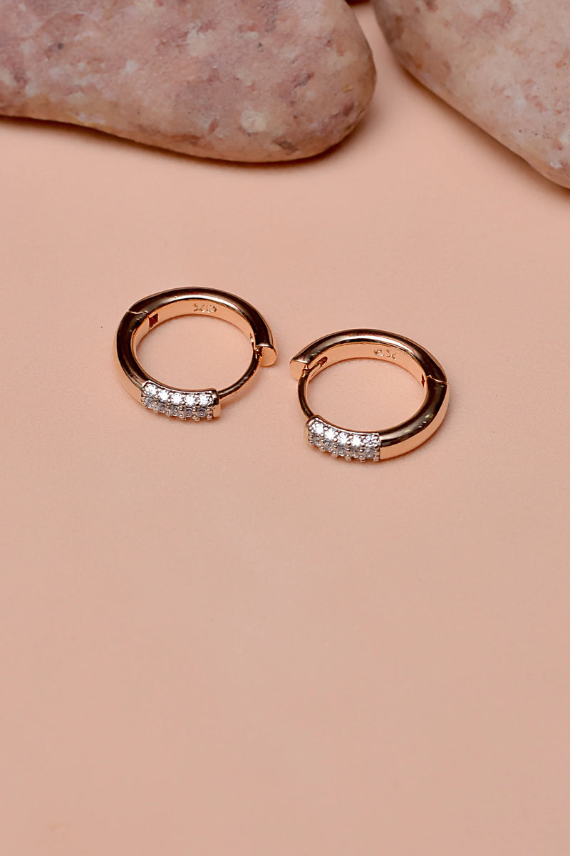 Daily Wear Dual Tone Hoop Earrings