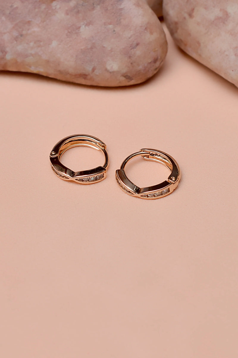Daily Wear Dual Tone Hoop Earrings
