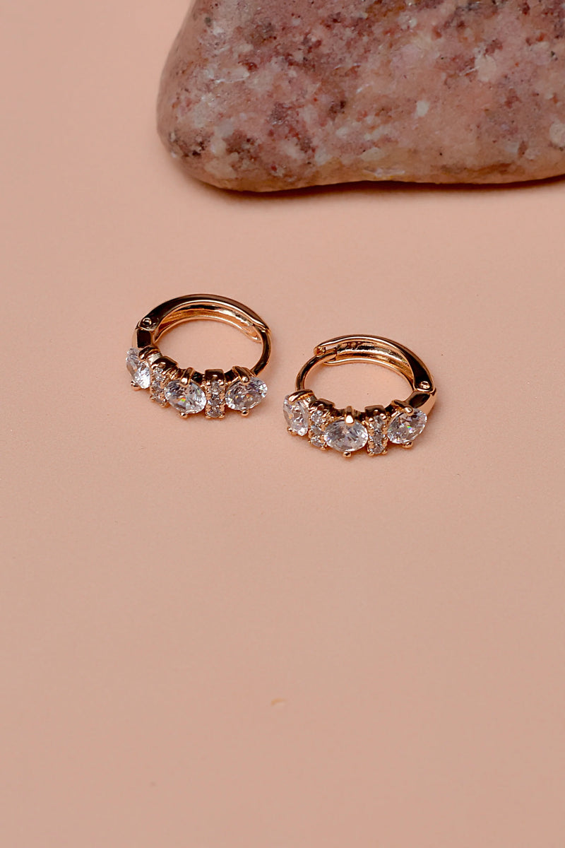Daily Wear Dual Tone Hoop Earrings