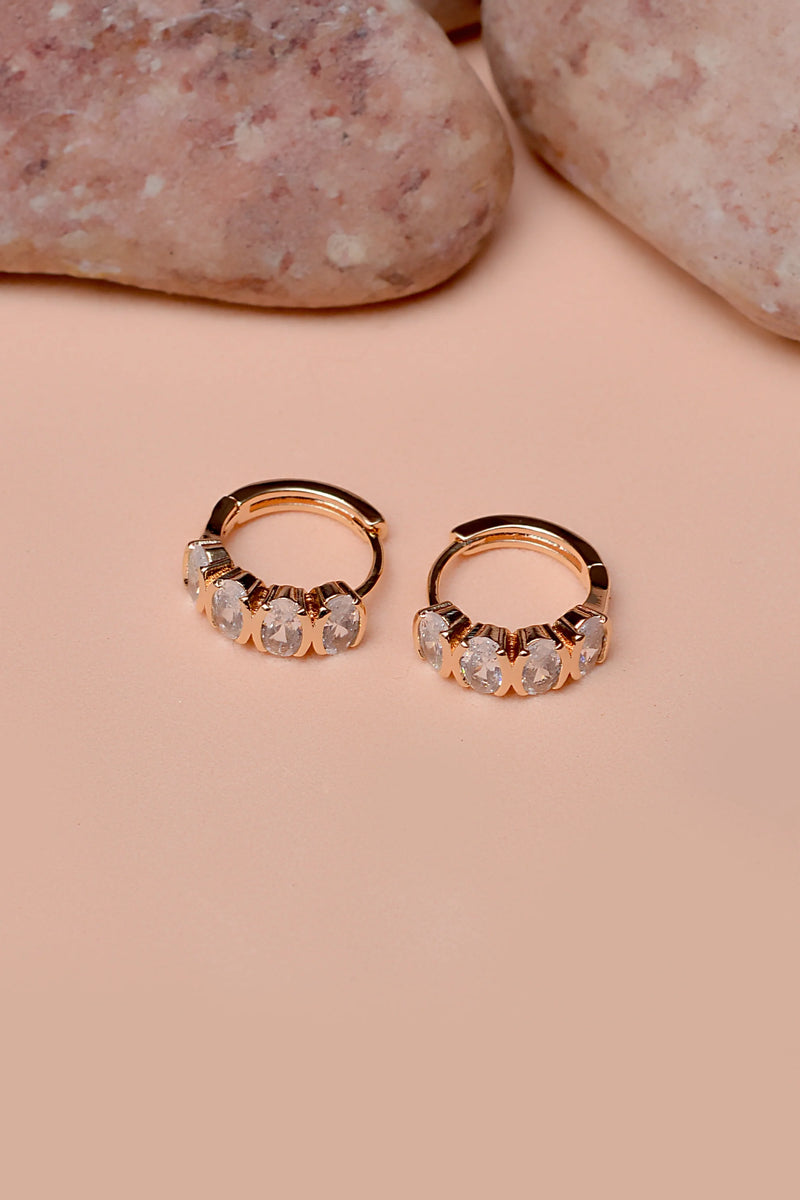Daily Wear Dual Tone Hoop Earrings