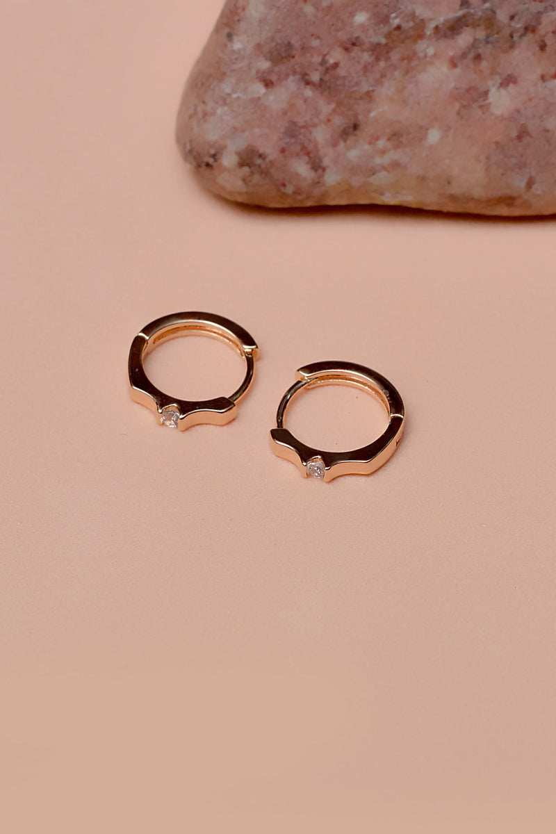 Daily Wear Dual Tone Hoop Earrings