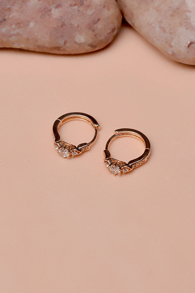 Daily Wear Dual Tone Hoop Earrings
