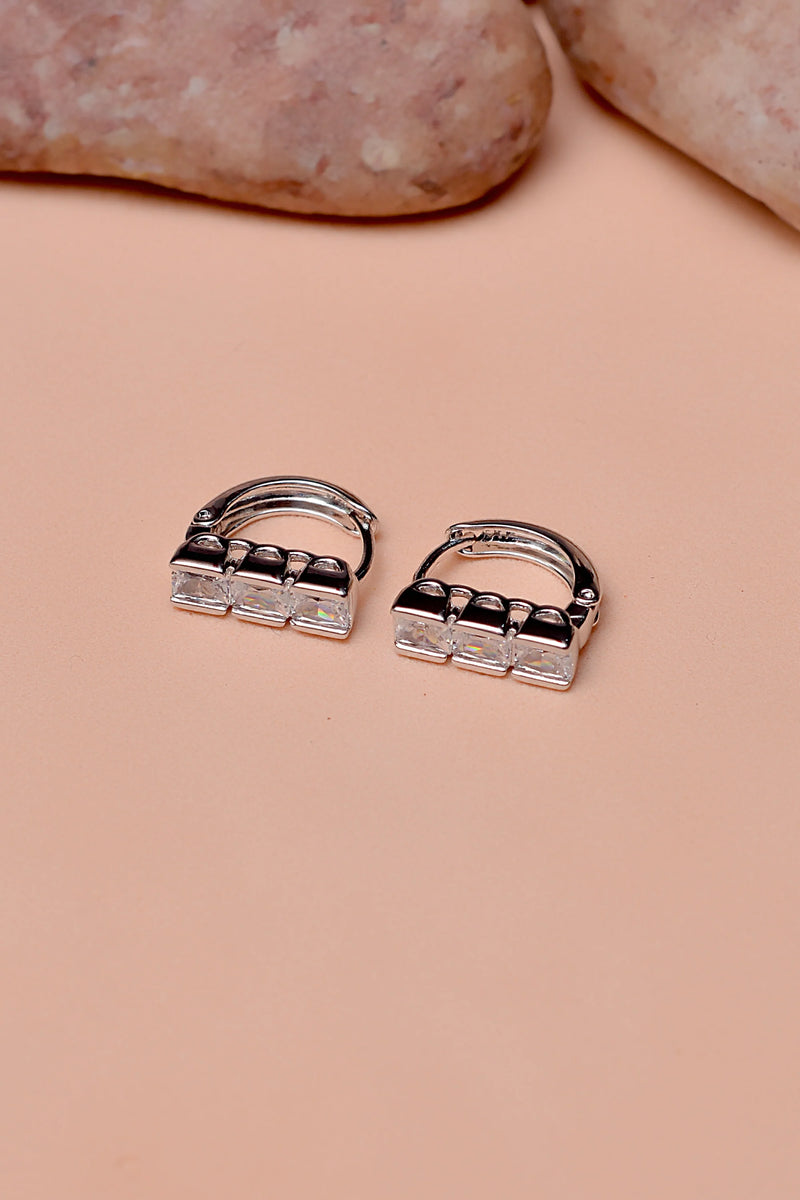 Daily Wear Silver Hoop Earrings