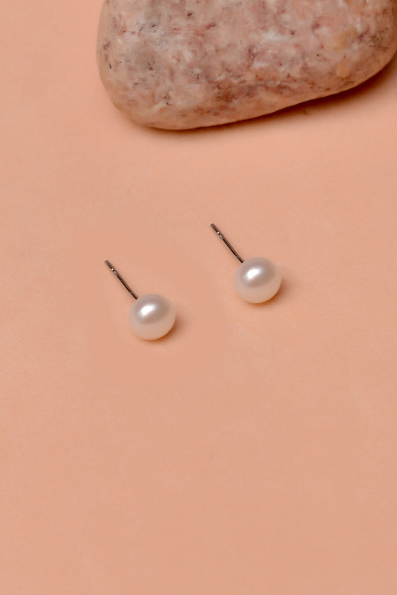Daily Wear White Ear Studs