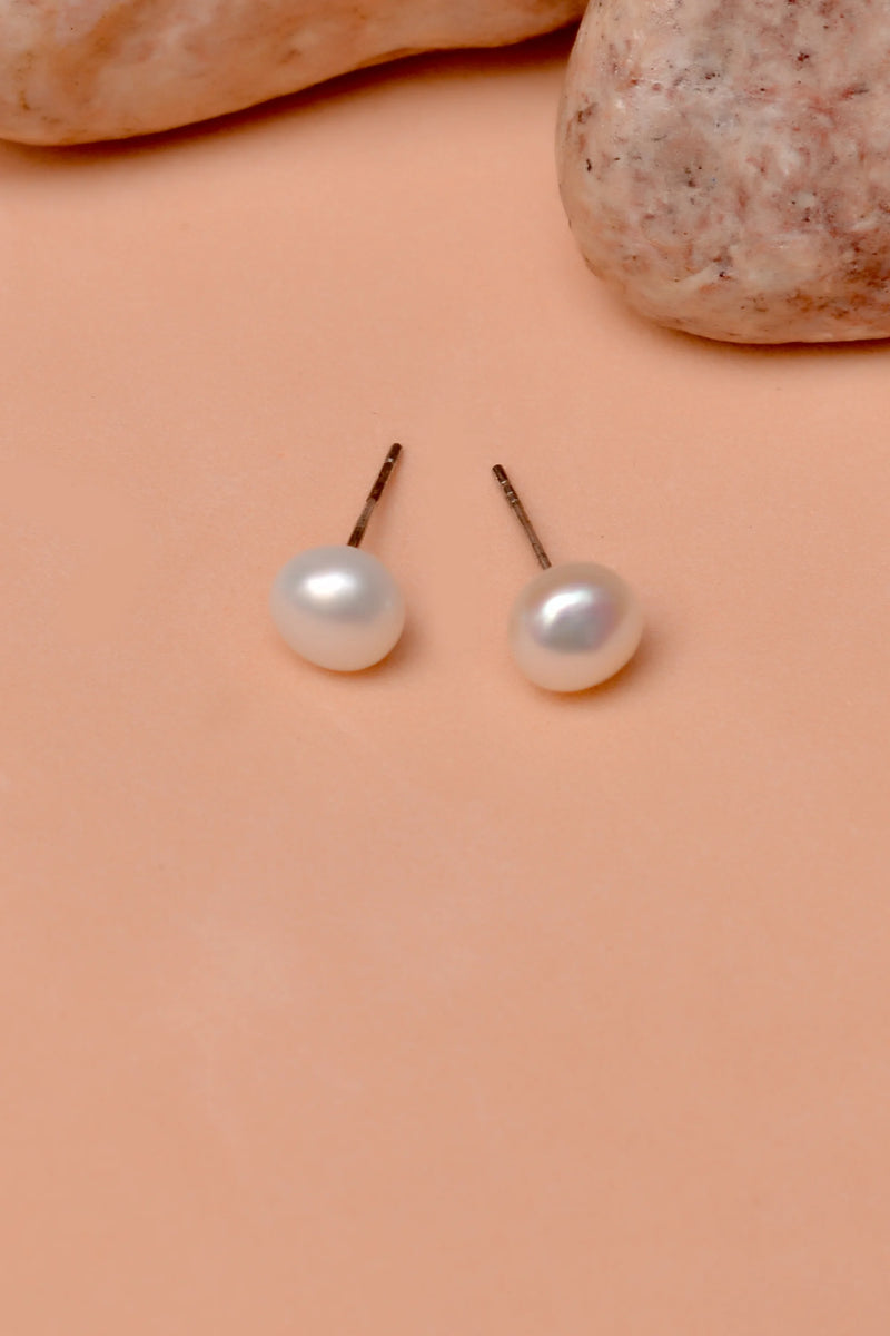Daily Wear White Ear Studs