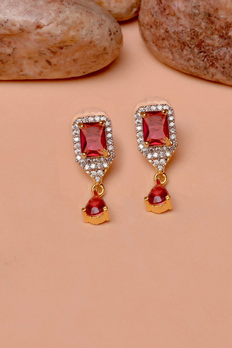 Daily Wear Red Ear Studs