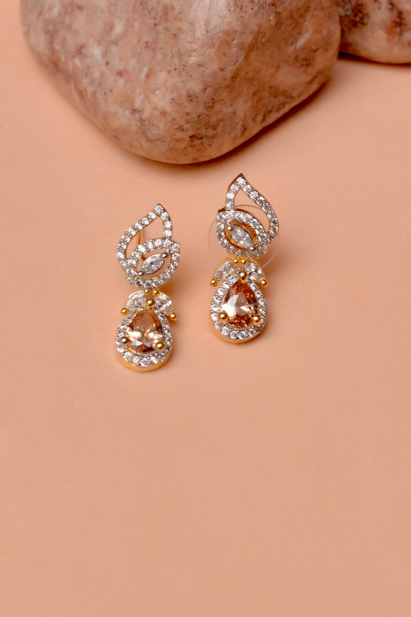 Daily Wear Champagne Earrings