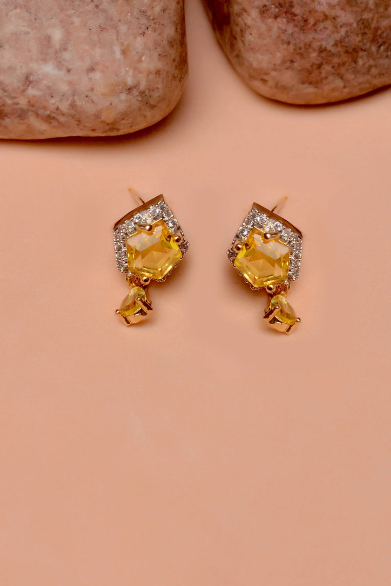 Daily Wear Yellow Ear Studs