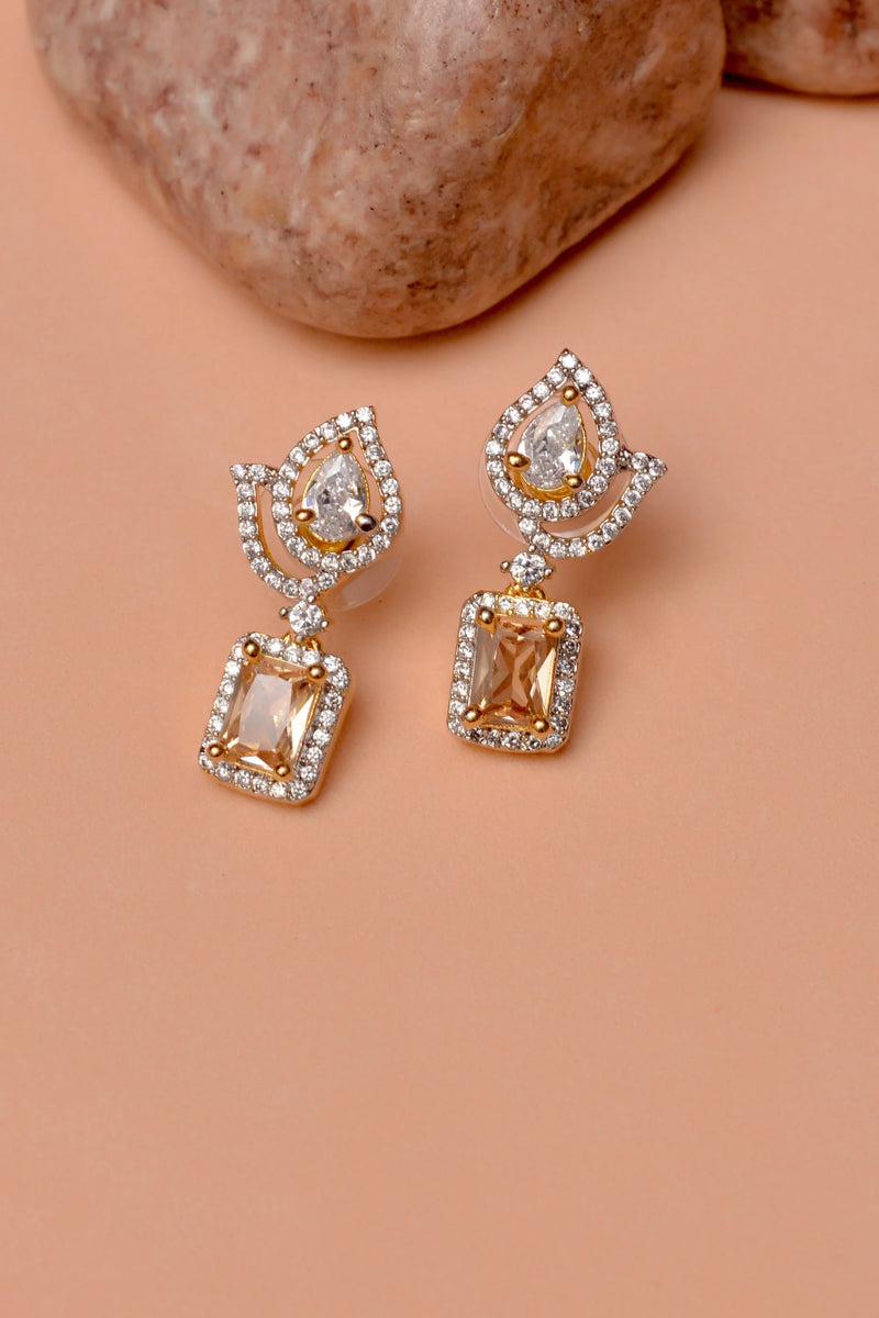 Daily Wear Champagne Earrings