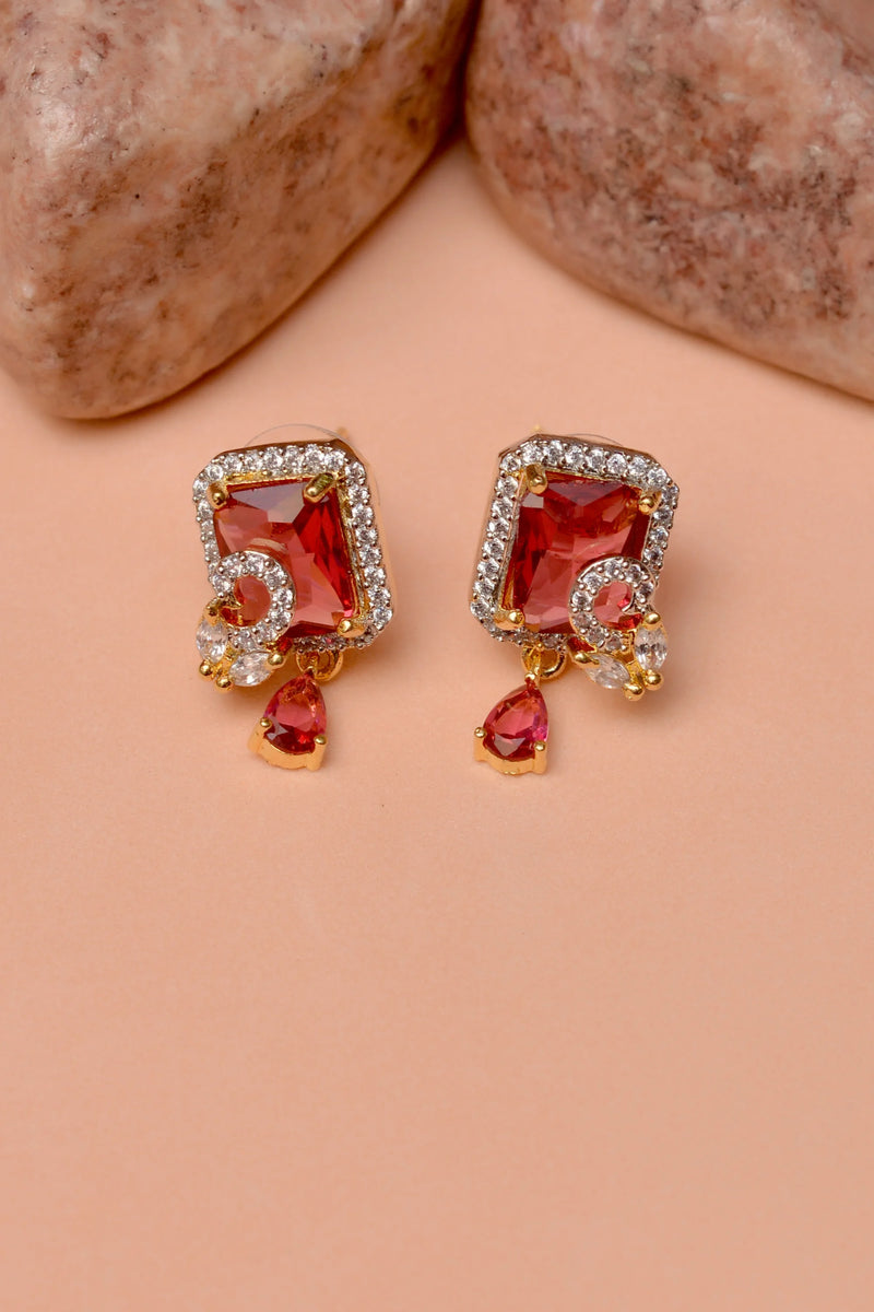 Daily Wear Red Ear Studs