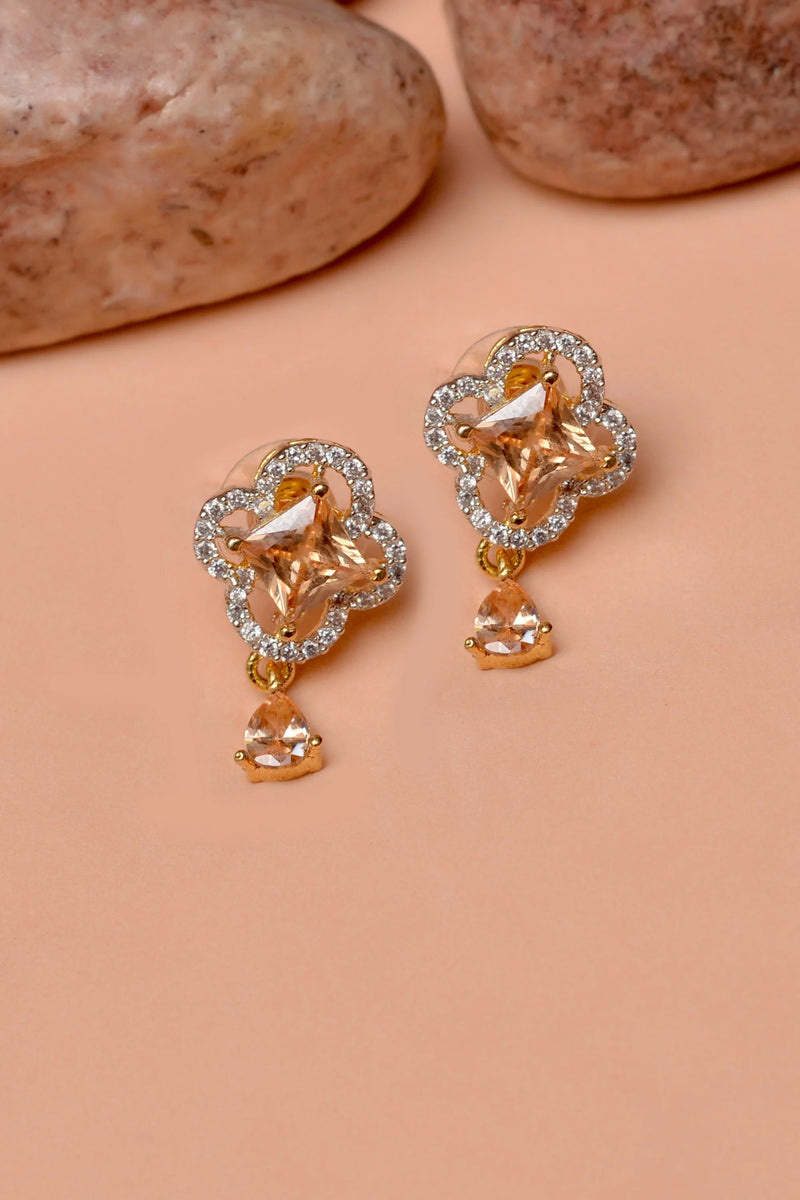Daily Wear Champagne Earrings