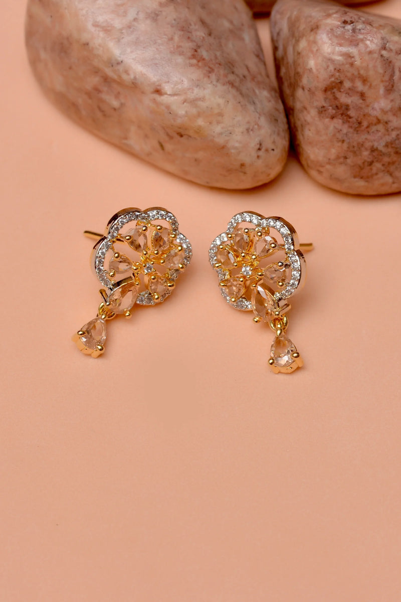 Daily Wear Champagne Earrings