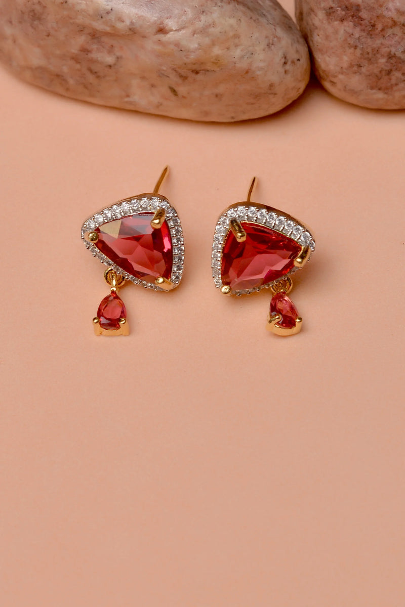Daily Wear Red Ear Studs