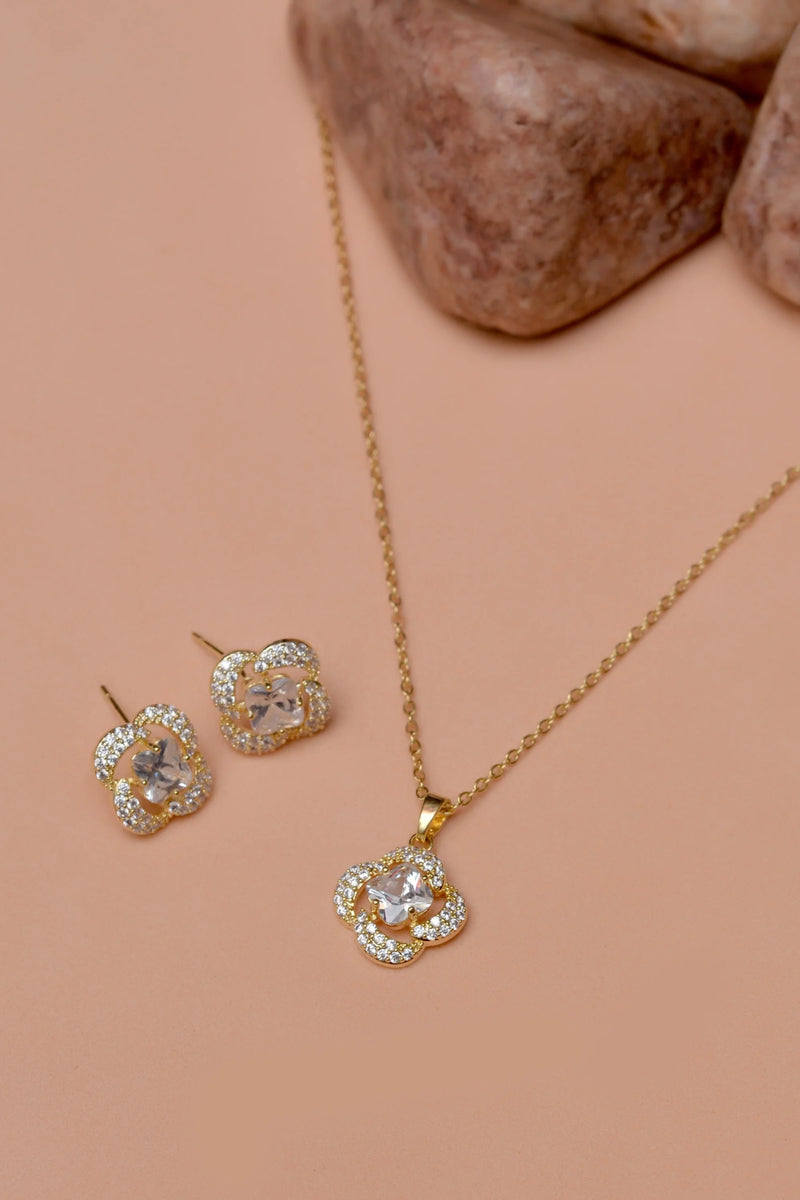 Daily Wear Golden Locket Set