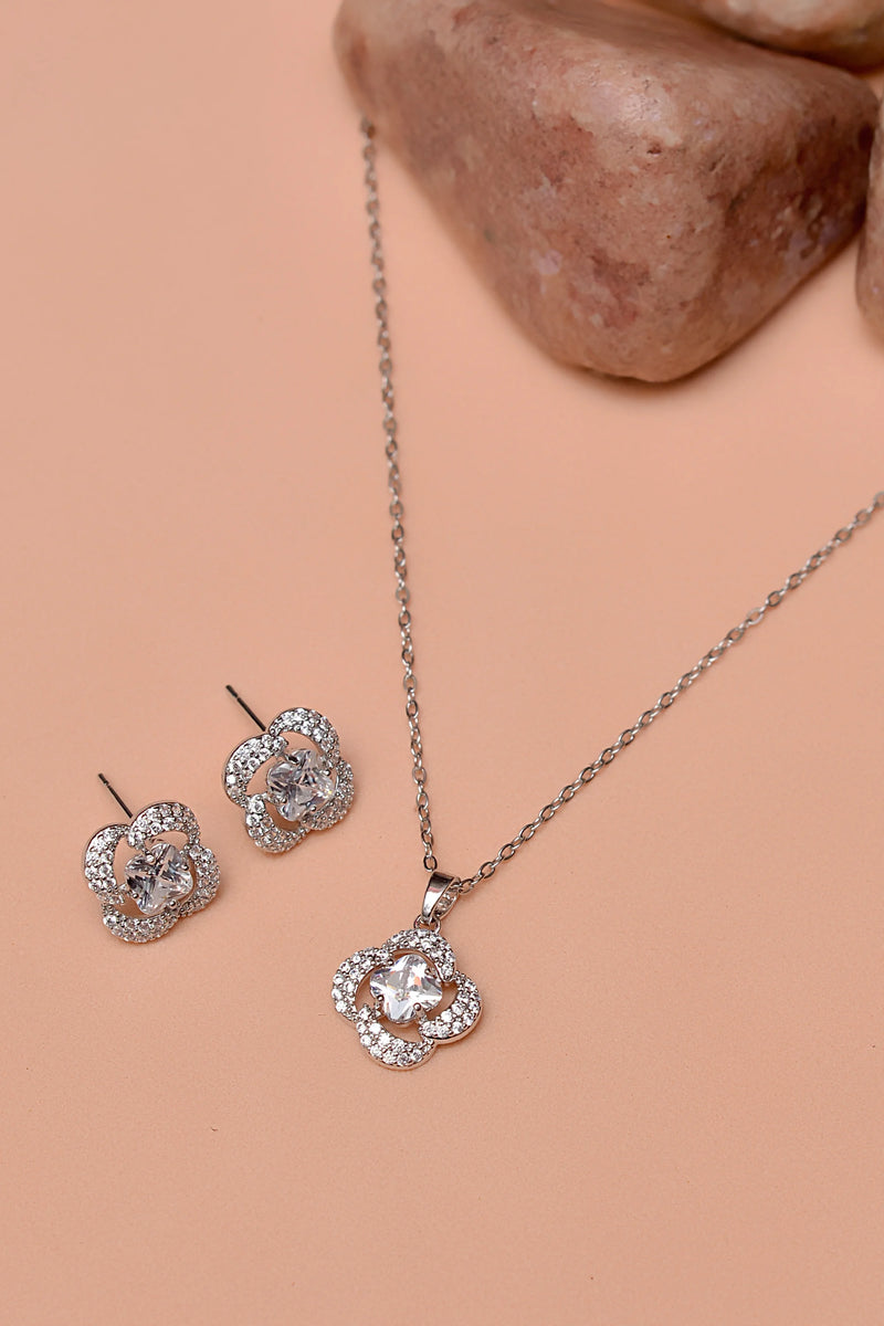 Daily Wear Silver Locket Set