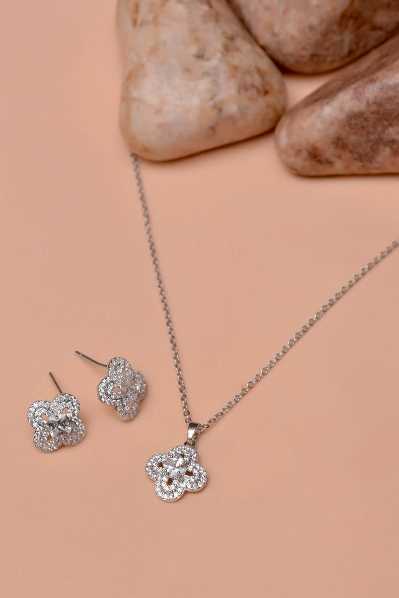 Daily Wear Silver Locket Set