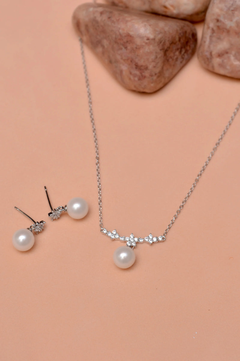 Daily Wear Silver Locket Set
