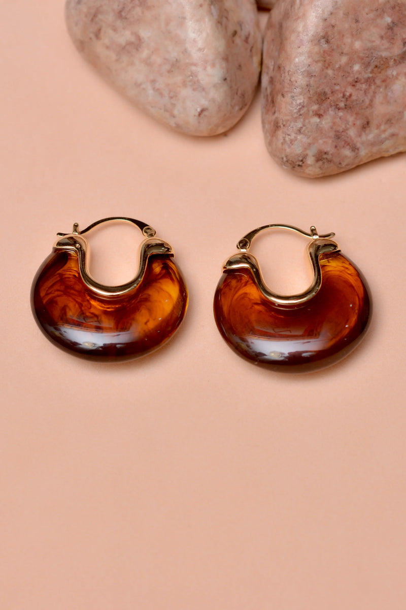 Daily Wear Brown Earrings