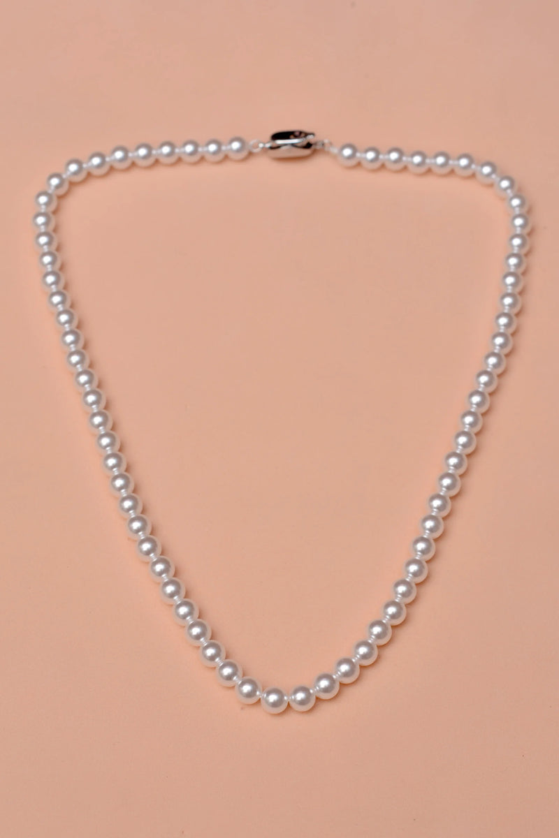 Daily Wear White Maala Necklace