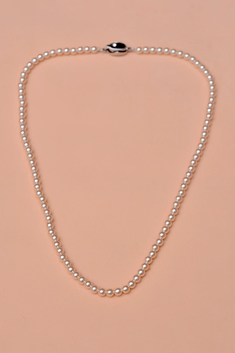 Daily Wear White Maala Necklace