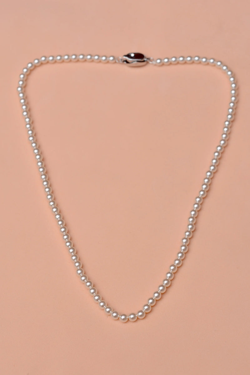 Daily Wear White Maala Necklace