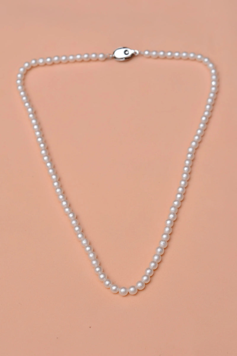 Daily Wear White Maala Necklace