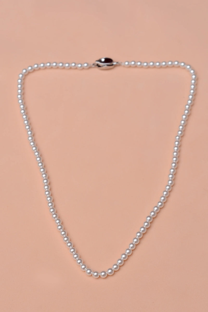 Daily Wear White Maala Necklace