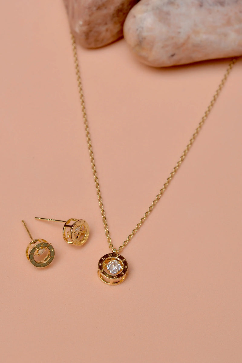 Daily Wear Golden Locket Set