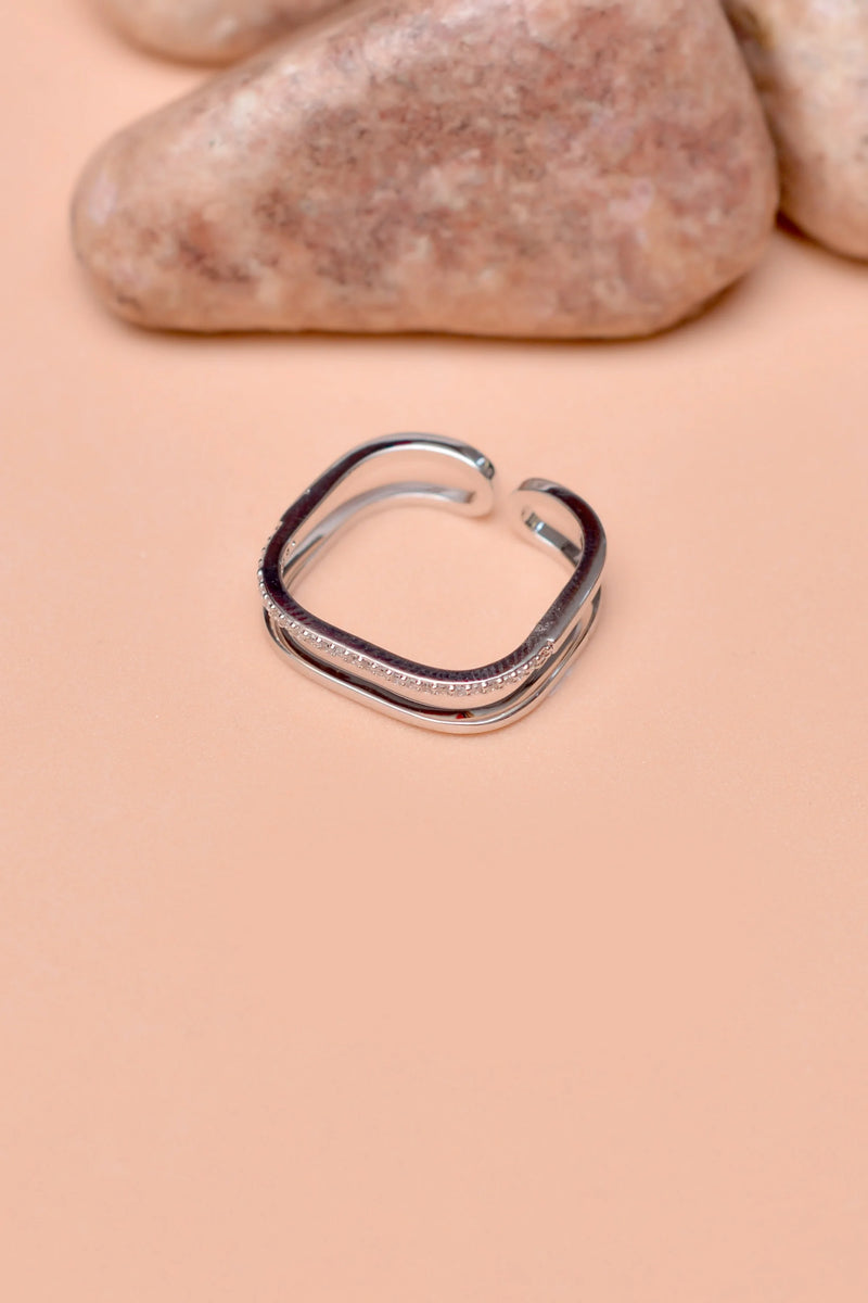 Size 0 Daily Wear Silver Ring