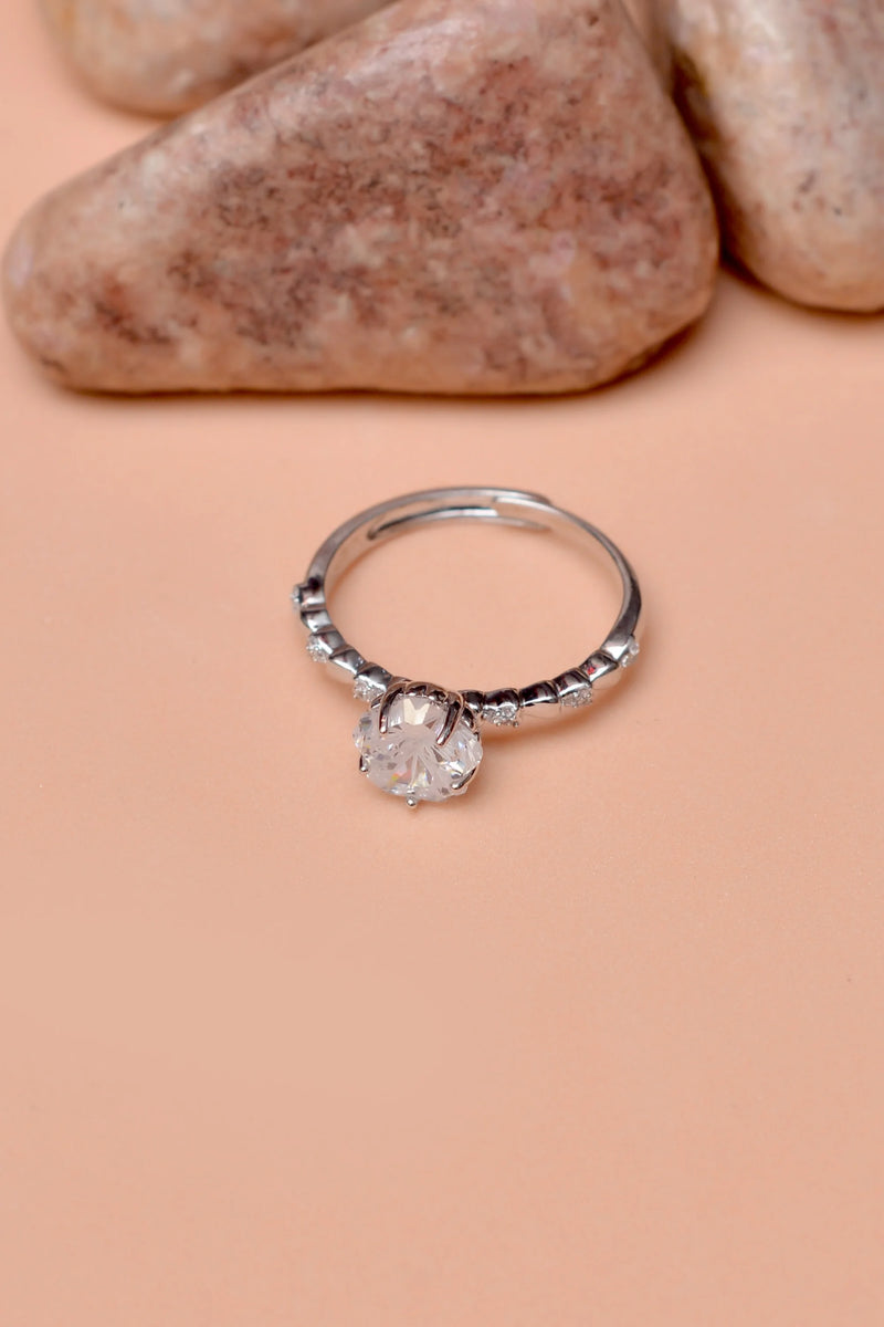 Size 0 Daily Wear Silver Ring