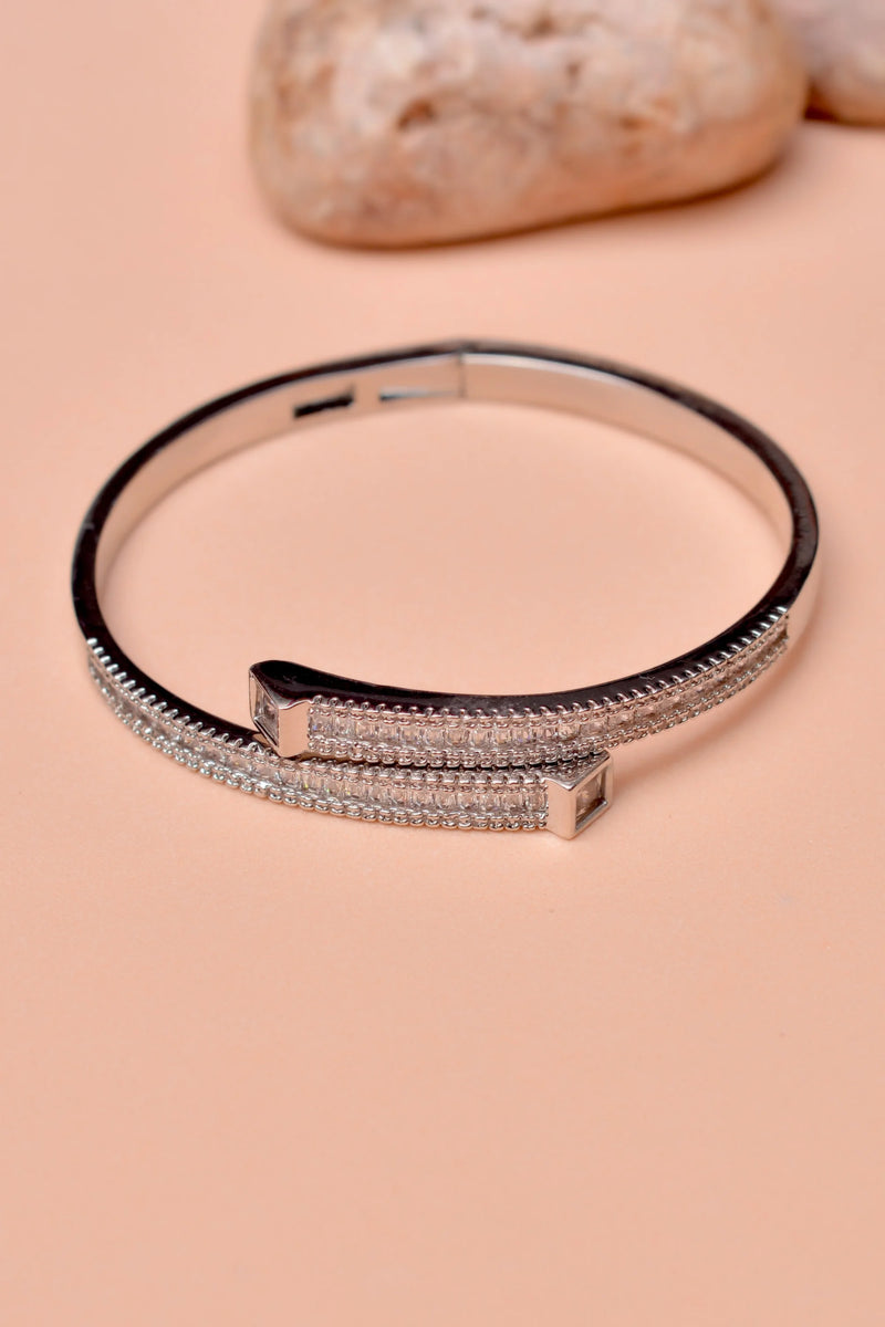Size 2-0 Daily Wear Silver Karra Bangle