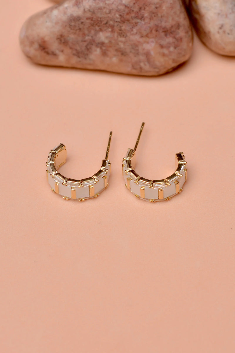 Daily Wear White Earrings