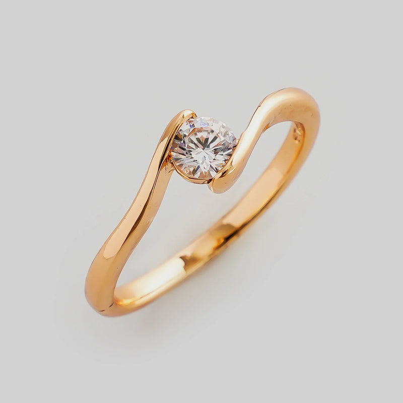Size 9 Daily Wear Golden Ring