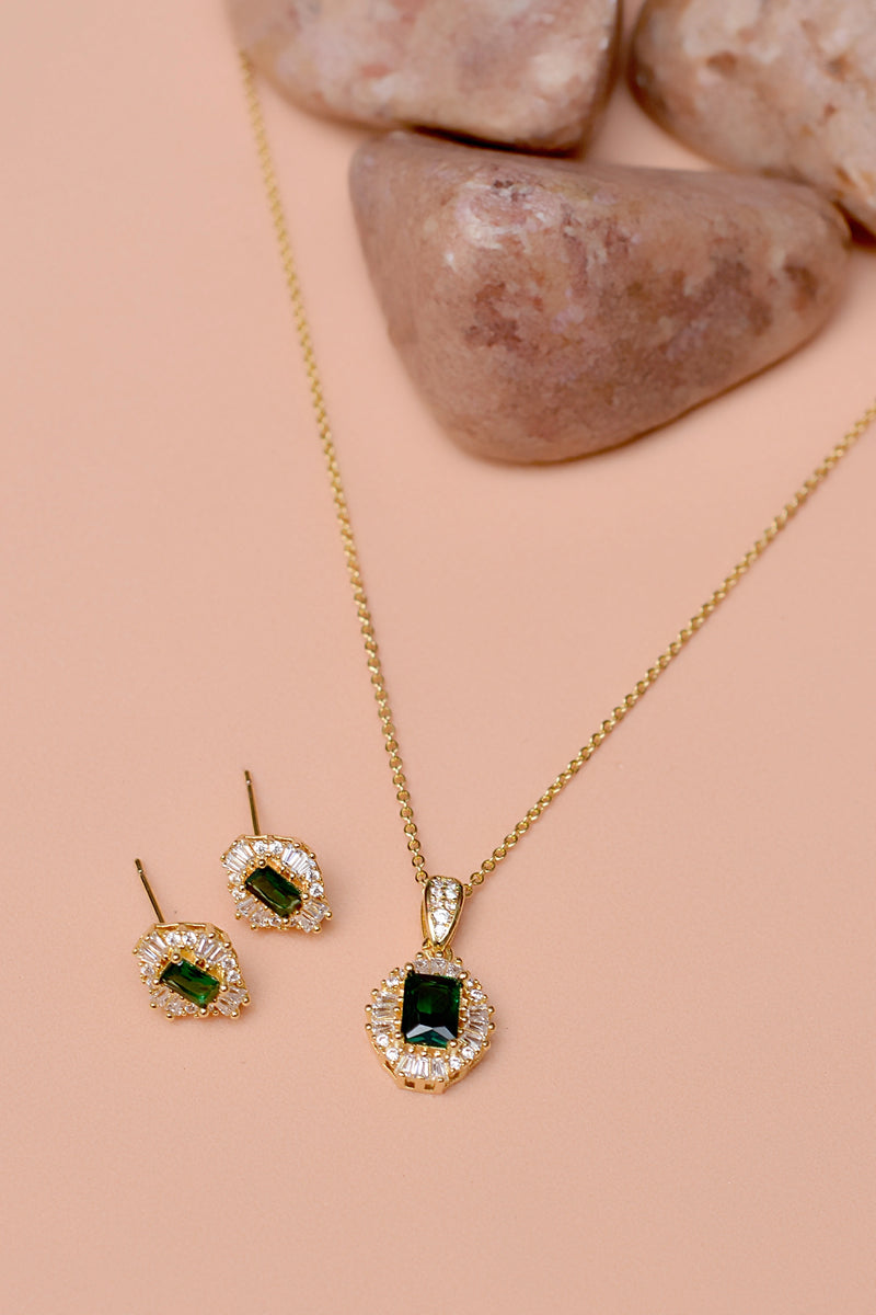Daily Wear Green Locket set