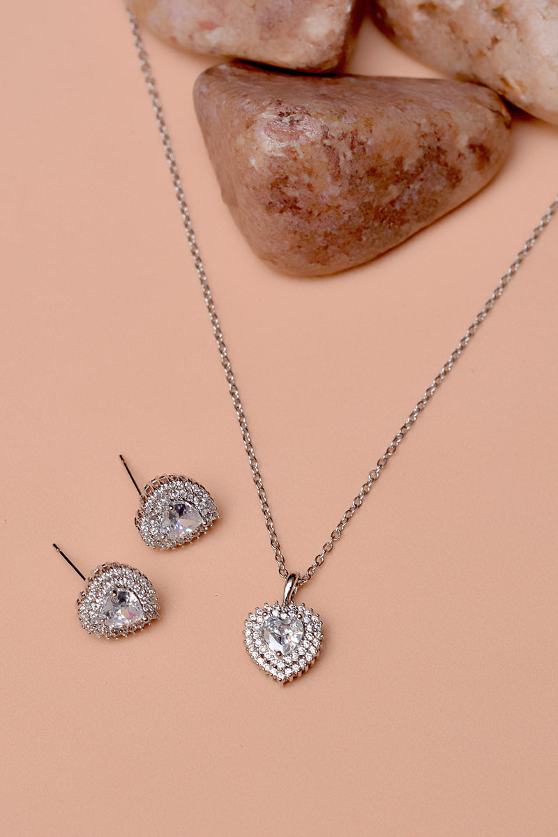 Daily Wear Silver Locket set