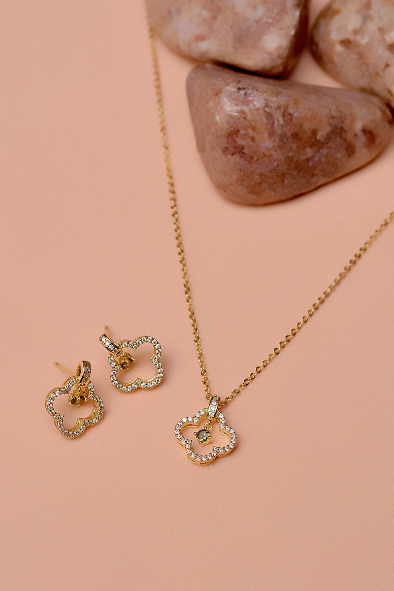 Daily Wear Green Locket set