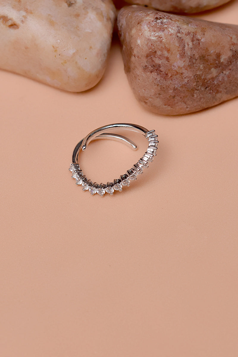 Size 0 Daily Wear Silver Ring