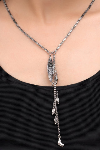 Party Wear Silver Necklace