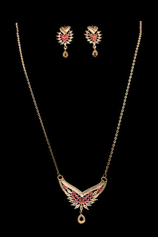 Party Wear Red Locket Set