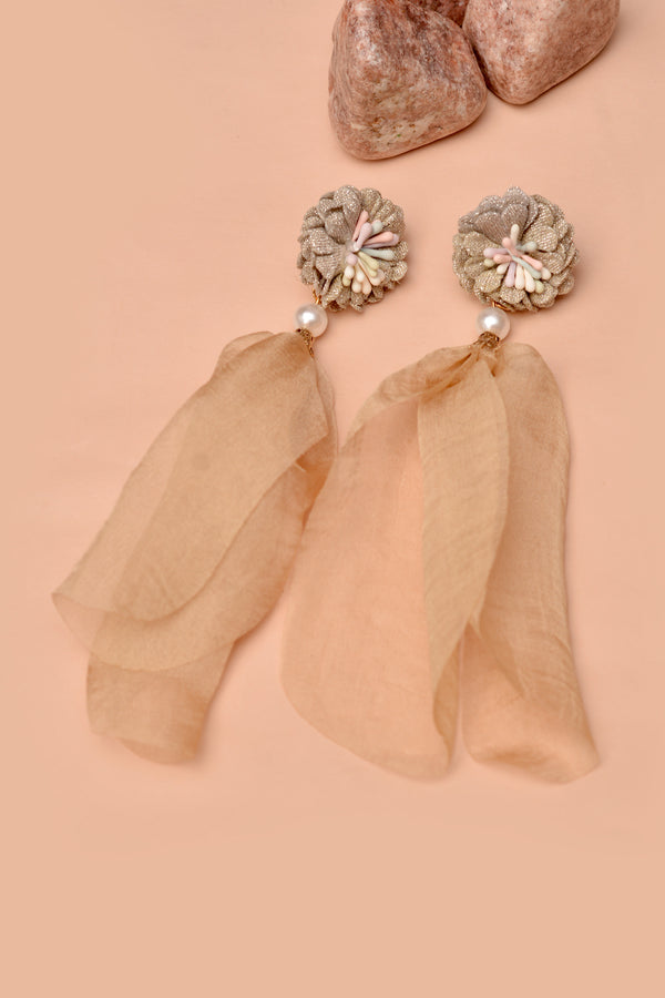 Party Wear Brown Earrings